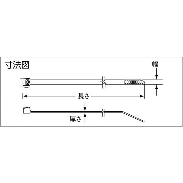 【即納在庫品】「直送」トラスコ中山 TRUSCO TRJ450 ナイロン結束バンド 幅8．9mmX...