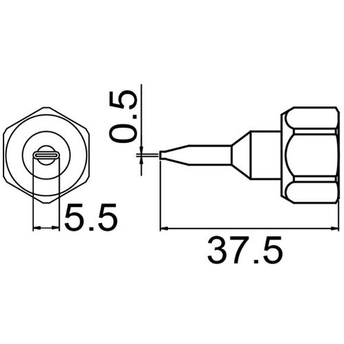 白光 801-NL-S ハッコーメルター用 ノズル NL-S 袋ナット付 801NLS