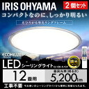 【2個セット】シーリングライト おしゃれ 12畳 LED クリアフレーム メタルサーキットシリーズ 調光 CL12D-5.1CF 送料無料 天井照明 高効率 リビング ダイニング 蛍光灯 電気 調光 アイリスオーヤマ