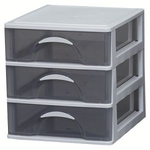 書類ケース a4 3段 レターケース 《組立不要》デスクチェストDCF-430 アイリスオーヤマ（収納ケース/引..