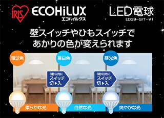 【あす楽対応】LEDボール球調色3色切替40WLDG9-G/T-V1【LED電球電球ledライトランプボール電球照明明るい節電】【★2】