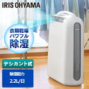 除湿機 コンパクト アイリスオーヤマ 静音 部屋干し 衣類乾燥 小型 デシカント式 衣類乾燥 衣類乾燥除湿機 除湿乾燥機 家庭用 6畳 切 タイマー付 2.2L/日 湿気 湿度 結露 梅雨対策 オールシーズン 除湿器 KIJD-H202S *
