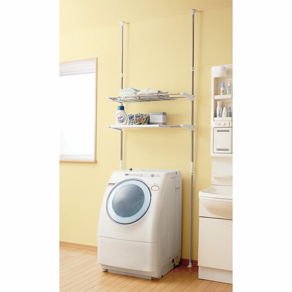 ランドリーラック 防水パン おしゃれ 洗面所 突張りステンレスランドリーラック LRT-27S アイリスオーヤマ