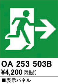 【送料無料】 オーデリック T区分 OA253503B ベースライト 誘導灯 避難口誘導灯用パネル 畳数設定無し 安心のメーカー保証