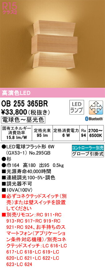 【送料無料】 オーデリック T区分 OB255365BR-SF （ランプ別梱包）『OB255365#＋NO295GB』 ブラケット リモコン別売 畳数設定無し LED 安心のメーカー保証