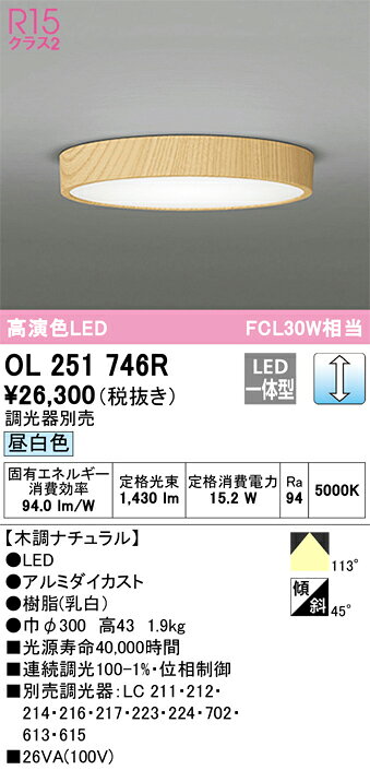 其它 - 【送料無料】 オーデリック T区分 OL251746R シーリングライト 畳数設定無し LED 安心のメーカー保証