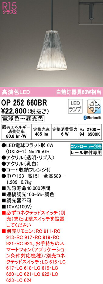 【送料無料】 オーデリック T区分 OP252660BR-SF （ランプ別梱包）『OP252660#＋NO295GB』 ペンダント 配線ダクト用 リモコン別売 畳数設定無し LED 安心のメーカー保証