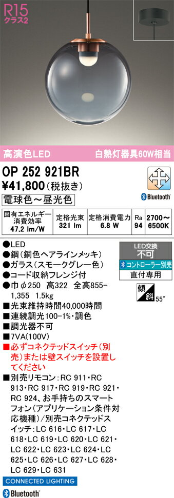 乐天商城 - T区分 オーデリック OP252921BR ペンダント リモコン別売 畳数設定無し LED 安心のメーカー保証