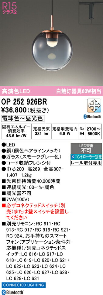 【送料無料】 オーデリック T区分 OP252926BR ペンダント 配線ダクト用 リモコン別売 畳数設定無し LED 安心のメーカー保証