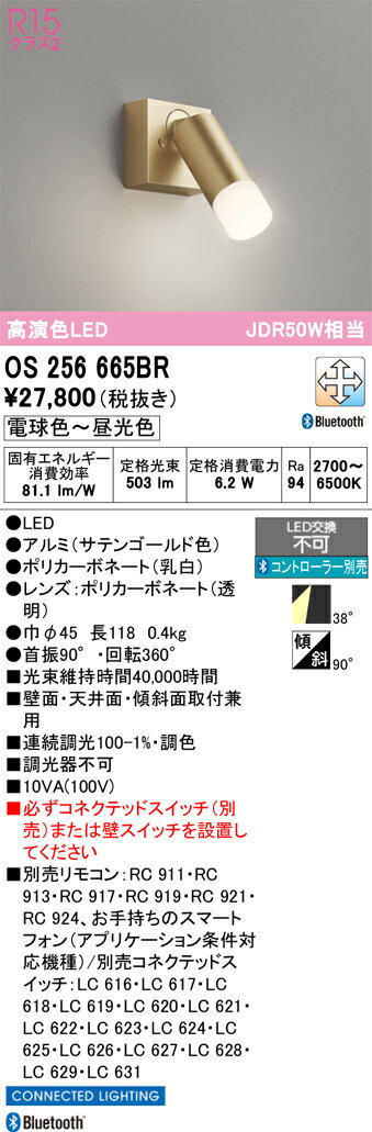 【送料無料】 オーデリック T区分 OS256665BR スポットライト リモコン別売 畳数設定無し LED 安心のメーカー保証