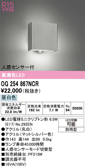 T区分 オーデリック OG254867NCR （ランプ別梱包）『OG254867#＋NO292EN』 ポーチ...