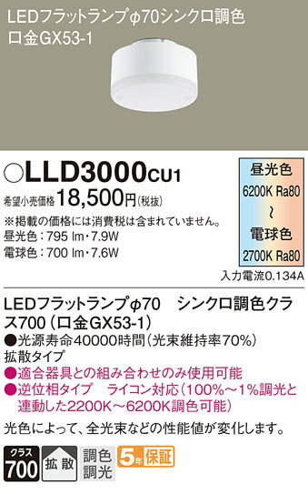 ڤʸ25,001߰ʾ̵ۥѥʥ˥å LLD3000CU1  LED˥å ̵ LED Tʬ ¿᡼...