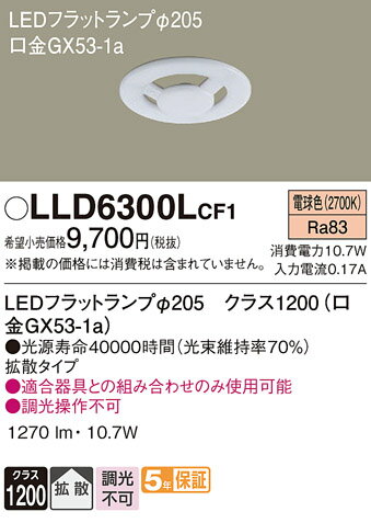 ̵ ѥʥ˥å LLD6300LCF1-SF LDF11L-H-GX53  LED˥å ̵ LED T...