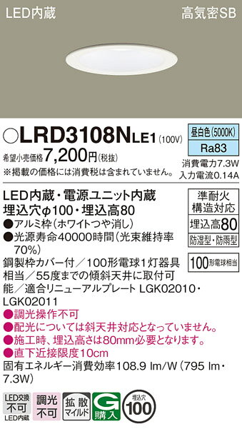̵ ѥʥ˥å LRD3108NLE1-SF ݡ饤  ڹⵤ̩SB ư̵ ̵ LED Tʬ...