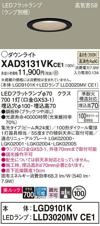 ڤʸ25,001߰ʾ̵ۥѥʥ˥å XAD3131VKCE1 LGD9101KLLD3020MVCE1١ʥ̺...