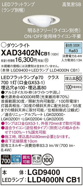 ڤʸ25,001߰ʾ̵ۥѥʥ˥å XAD3402NCB1 LGD9400LLD4000NCB1١ʥ̺ ...