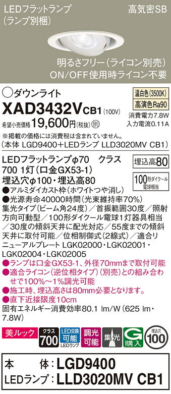 ̵ ѥʥ˥å XAD3432VCB1-SF LGD9400LLD3020MVCB1١ʥ̺ 饤 ˥...