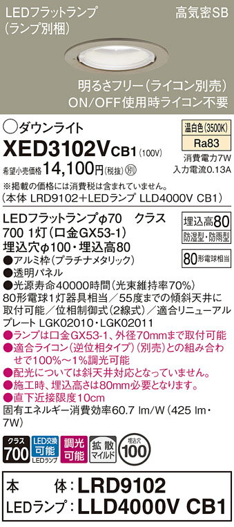 ̵ ѥʥ˥å XED3102VCB1-SF LRD9102LLD4000VCB1١ʥ̺ ݡ饤  ...
