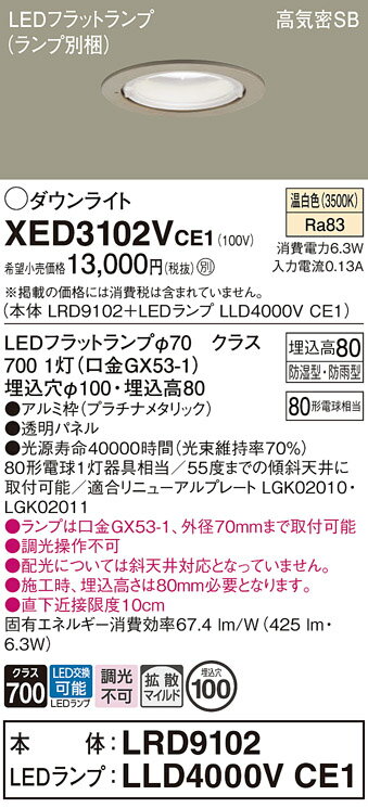 ̵ ѥʥ˥å XED3102VCE1-SF LRD9102LLD4000VCE1١ʥ̺ ݡ饤  ...