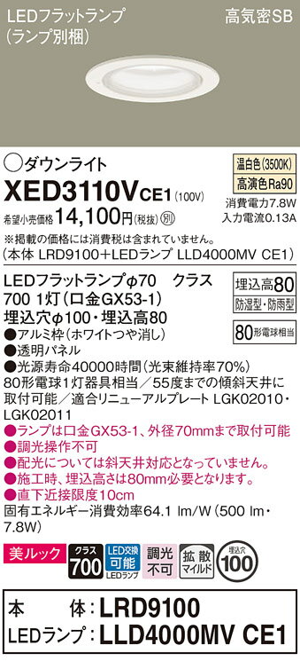 ̵ ѥʥ˥å XED3110VCE1-SF LRD9100LLD4000MVCE1١ʥ̺ ݡ饤 ...