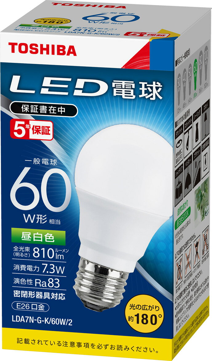  LEDŵ ŵ۸180ٹ۸60W E26 LDA7N-G-K/60W/2