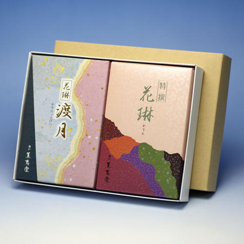 線香 贈答用 特撰花琳 と 花琳渡月 大バラ 2個 セット 薫寿堂 お線香 かりん とげつ 日本製 お供え物 御供 ギフト ご進物 進物 白檀 沈香 アロマ 香...