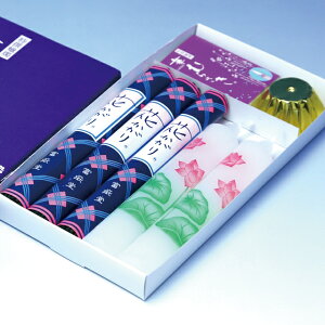 記念品 ろうそく 線香 セット K405 絵ろうそく 御献灯 8号 2本、お線香 花かがり 2把、燭台 マット 小2枚、マッチ 153-05 東海製蝋 日本製 ローソク 蝋燭 お年賀 贈答用 志 粗品販売 年賀状印刷 年賀状作成ソフト セール