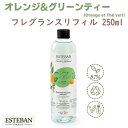 エステバン インテリアガーデンナチュール オレンジ&グリーンティー フレグランスリフィル250ml 52542 ESTEBAN 日本香堂 日本製 アロマ 香り ...