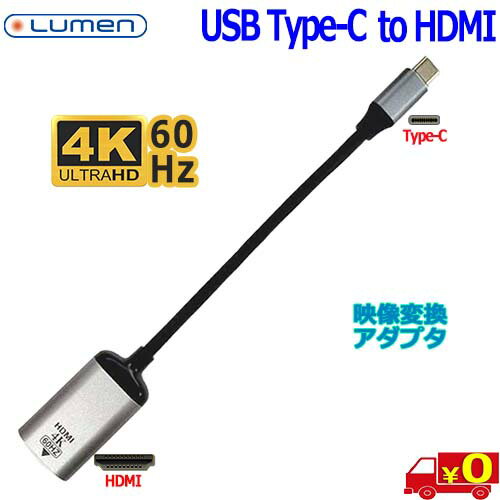 Lumen ルーメン LAD-S4K60CMHF USB Type C 搭載端末機器の動画を HDMI テレビ 大画面に映す 4K60Hz Thu..