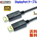 Lumen ルーメン 4K高解像度 ディスプレイポートケーブルVer1.2液晶モニター接続用 映像＋音声対応 ラッチ付Display Port cable