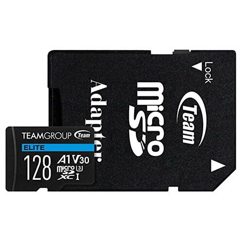 Team Micro SDHC MicroSDカード 128GB TEAUSDX128GIV30A103 UltraHD 4K UHS-1 U3タイプ A1 V30 90mb/s高速 SDアダプタ【送料無料nポスト投函】 micro sdhc card