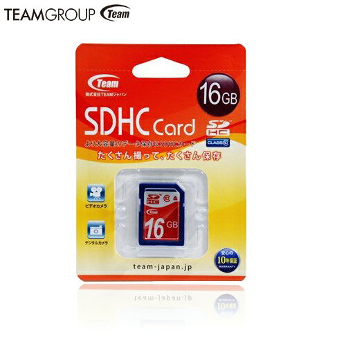 Team SDHC J[h 16GB SD[J[h SDHC Class10 TG016G0SD28Xyn|Xgzsdhc card