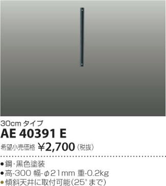 AE40391E インテリアファン延長パイプ ※対応器具にご注意ください コイズミ照明(KP) 照明器具