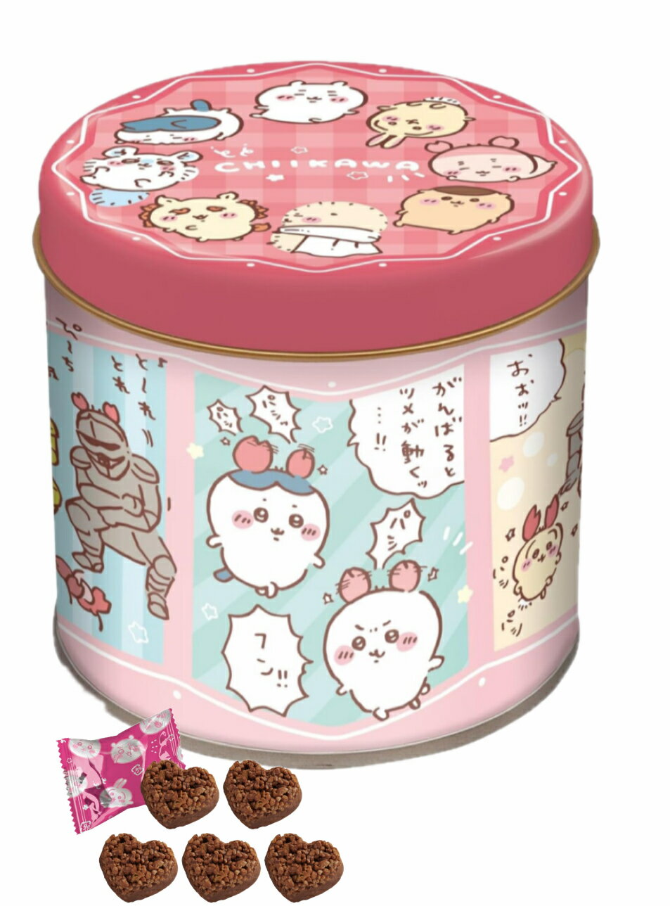 ちいかわ チョコ入り缶 ハート お菓子ギフト なんか小さくてかわいいやつ バレンタインデー おかし ハート