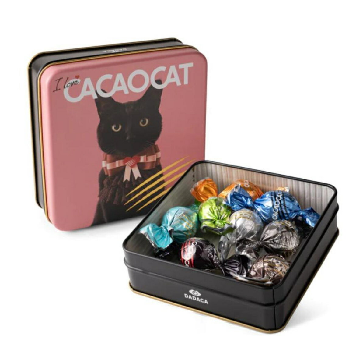 CACAOCAT I LOVE CACAOCAT缶 8個入り｜バレンタイン ホワイトデー ギフト チョコ かわいい お菓子 プレゼント 引越し 挨拶 退職 お礼 結婚式 1