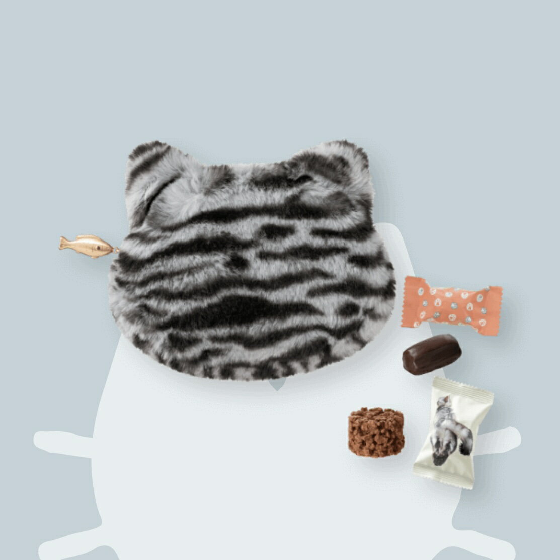 メリーチョコレート ねこみゃみれ もふにゃふポーチ(サバトラ) ／もふぷにポーチ(白猫)／にゃんポーチ(パステル三毛) バレンタイン チョコ プレゼント かわいい ギフト ご褒美 ホワイトデー 男性 女性 彼氏 彼女 友達 男友達 女友達 義理チョコ 友チョコ 可愛い プチギフト