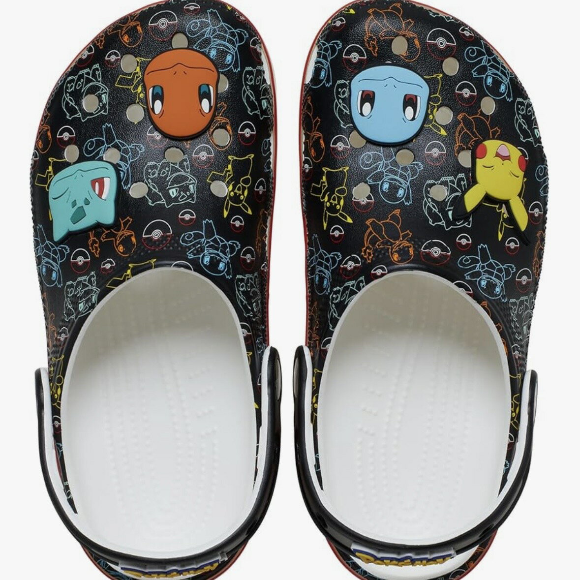 Crocs クロックス キッズ ポケモン プリント クラシッククロッグ マルチ ブラック ...