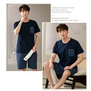 【送料無料】綿100% メンズルームウェア 上下セットアップ パジャマ 大人 半袖Tシャツ 紳士 男性 父の日 ハーフパンツ ジャージ 部屋着 春夏 秋冬