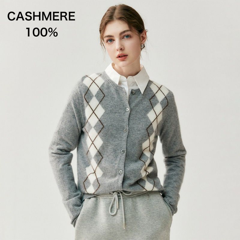 【送料無料】カシミヤ カーディガン 100 カシミヤセーター カシミヤ100％セーター クルーネック カーディガン ボタン付き 長袖 ニット 洗える 無地 ソフトな肌触り お洒落 シンプル 秋冬 冬 M L XL