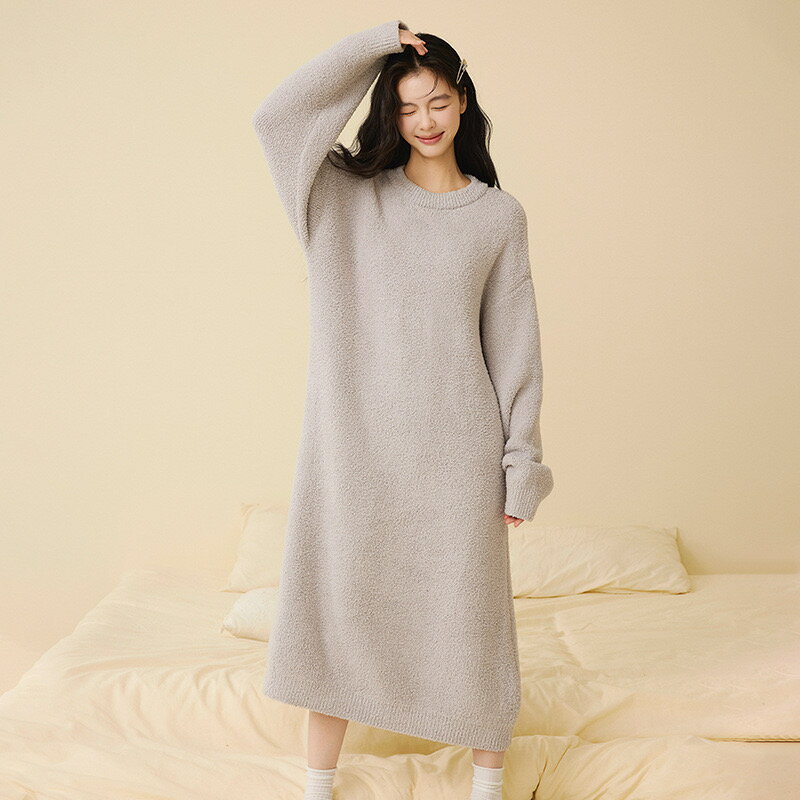 【送料無料】ルームウェア ワンピース 春 秋 冬 パジャマワンピース ピンク レディース 長袖 もこもこ ルーム かわいい ルームウェア 春秋冬 パジャマ 長袖...