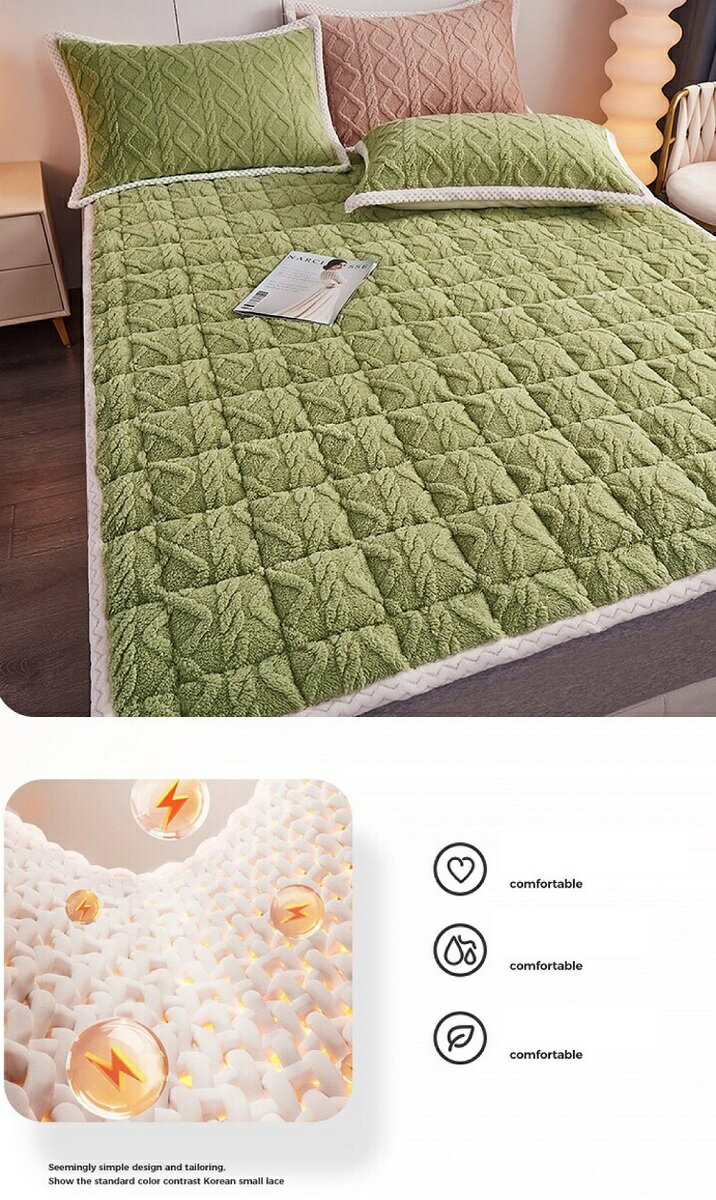 【送料無料】敷きパッド あったか冬用シーツ キルティング シンプル ベッドシーツ ベッドカバー マットレスカバー マイクロファイバー シングル セミダブル ダブル ワイドダブル クイーン キング ワイドキング 90×200 120×200 150×200 180×200 200×220