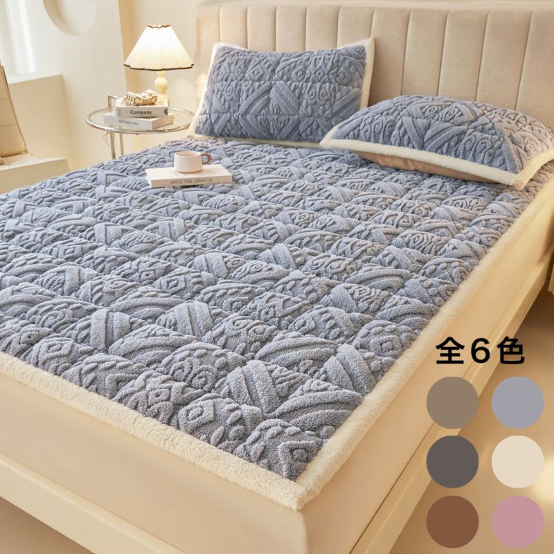 樂天商城 - 【送料無料】敷きパッド あったか冬用シーツ キルティング マイクロファイバー ベッドシーツ ベッドカバー ベッドパッド マイクロファイバー シングル セミダブル ダブル ワイドダブル キング ワイドキング 90×200 120×200 150×200 180×200 200×220