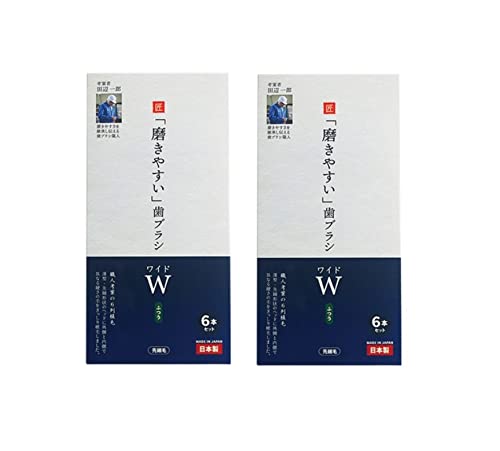 歯ブラシ ワイド 幅広 職人 田辺一郎考案 LT-56 「磨きやすい」歯ブラシ職人 ワイド（ふつう）日本製 歯磨き はみがきお得 12本（ 6本セット×2箱 メール便 送料無料