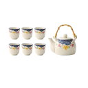 急須 湯呑み セット 茶器揃 茶器セット 茶具セット 磁器 7点セット ティーカップ ギフト 人気のプレゼント 贈りものお礼 来客