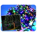 LED イルミネーション 35M 1000球 連結可クリスマスライト 点灯パターン多数8モード点滅切替 マルチカラー 360度発光 防水防滴仕様ストレートライト...