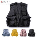 【セール】ベストおしゃれ スタイリッシュベスト マルチポケット アウトドア 多機能 お釣り 登山服 大きいサイズ ミリタリー 撮影用