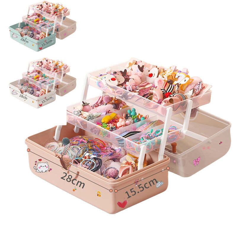 ジュエリーボックス キッズ 宝石箱 バスケット 収納ボックス プリンセス アクセサリー収納ケース 髪飾り ピアス収納 指輪ケース 収納ボックス かわいい おしゃれ 七五三 お誕生日 プレゼント 入園 卒業 お祝いのサムネイル