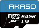 AKASO microSDカード 64GB UHS-I U3 100MB/s microSDXC Nintendo Switch/AKASO カメラ/GOPROなど対応