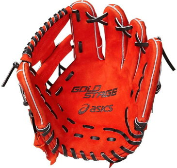 【硬式グラブ 内野手用タテ 右投 サイズ7】★2019年モデル★【ASICS】アシックス【GOLDSTAGE】<SPEED AXEL >スピードアクセル N.Rオレンジ×ブラック ステアヌバック【型付け無料】【高校野球対応】