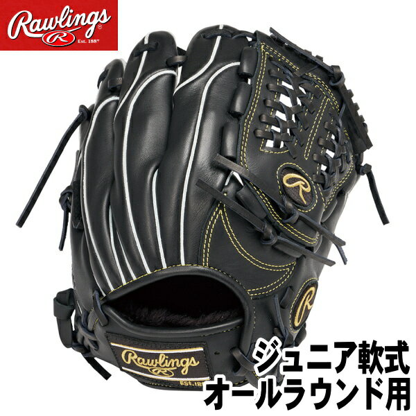 Rakuten - 2024年モデル　Jr【ジュニア軟式　オールラウンド用　サイズL　右投げ】【Rawlings】ローリングス　野球 グラブ 【HOH PRO EXCEL ELITE Wizard #02】プロエクセルエリート　ウィザード　ブラック【型付け無料】少年軟式
